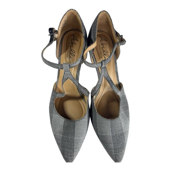 Abella Heels Womens 11M Plaid Pumps Comfort Low Heel Strappy Academic New Y2K - Picture 5 of 12